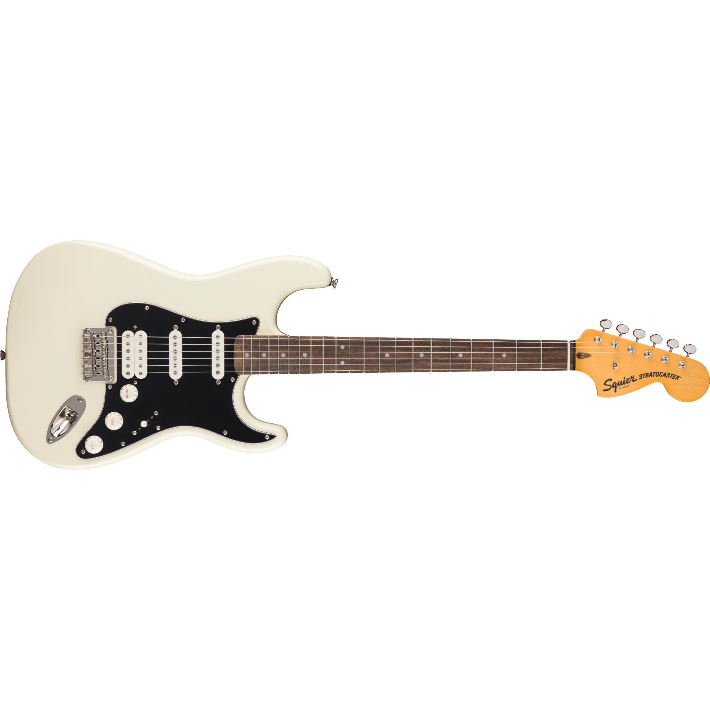 Squier Classic Vibe '70s Stratocaster HT HSS (Chitarra elettrica, Alloro, Nichel, Osso, Pioppo), Chitarra, Bianco