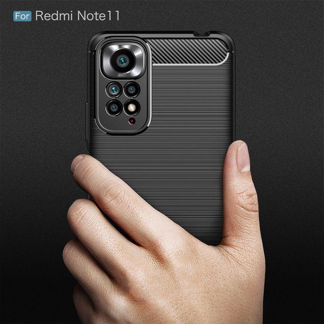 Produktbild MU Style Carbon Fiber TPU Softcase Series (Xiaomi Redmi Note 11, Xiaomi Redmi Note 11S)