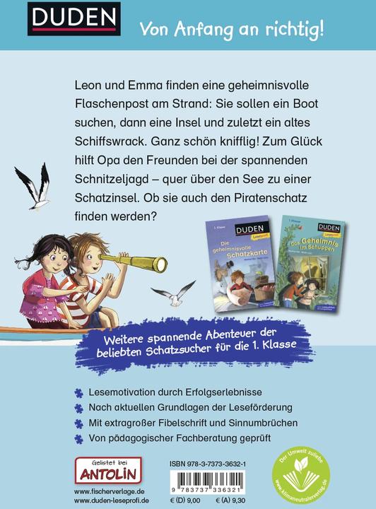 Produktbild Duden Leseprofi – Die abenteuerliche Schatzsuche, 1. Klasse (Deutsch, Betina Gotzen-Beek, Manfred Mai, Martin Lenz, 2023)