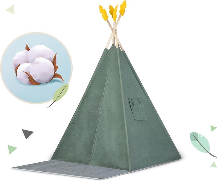Produktbild Triton Tipi Zelt für Kinder mit Girlande, Kissen, grosser Matte und Stabilisator