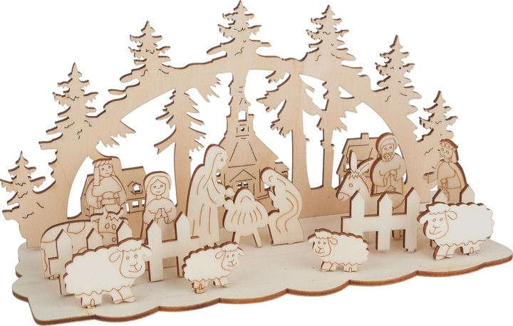 Produktbild VBS Holzbausatz "Krippe", Sperrholz