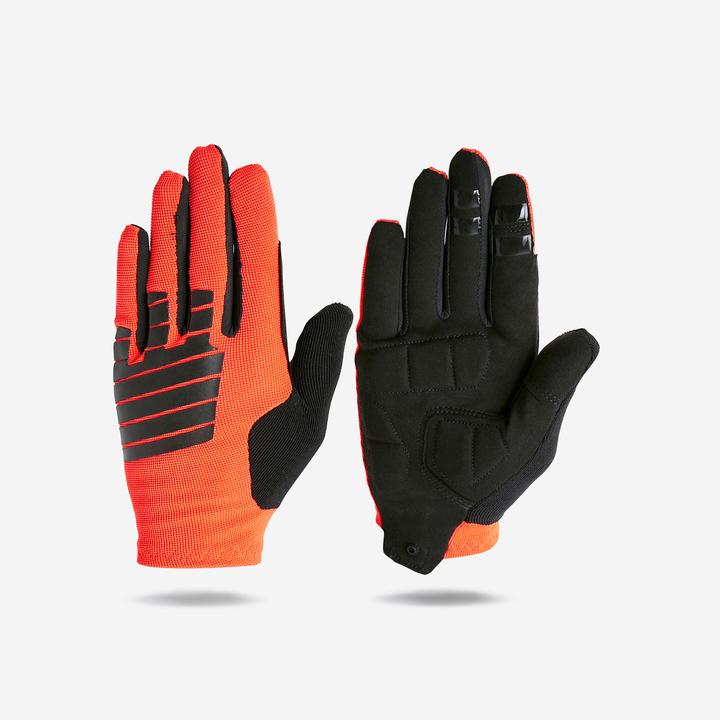 Produktbild Rockrider Fahrrad Handschuhe MTB Explore 500 rot/schwarz (S)