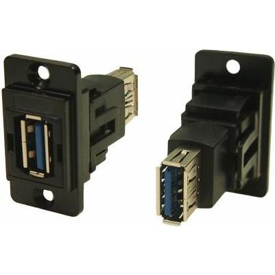 Rs Pro USB-Steckverbinder 3.0 A A, 2-Port Buchse/Buchse, Tafelmontage, Elektronikkabel + Stecker