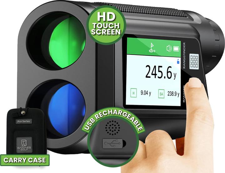 Actual product image Bamaes Golf Rangefinder with HD Touch Screen - 650 Yard