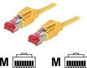 Image du produit Tecline Câble patch S/FTP, PiMF, Cat 6, jaune, 5,0 m sans halogène, avec câble Draka et connecteurs Hiroso (S/FTP, CAT6, 5 m)