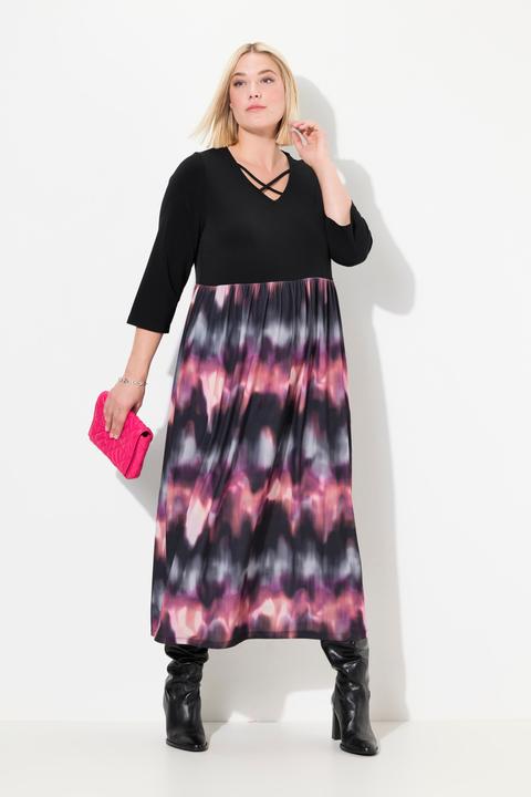 Produktbild Ulla Popken Jerseykleid, A-Linie, Alloverprint (58)