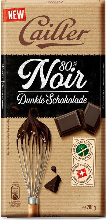 Cailler Dessert Tavoletta di Cioccolato Fondente 80% (200 g)