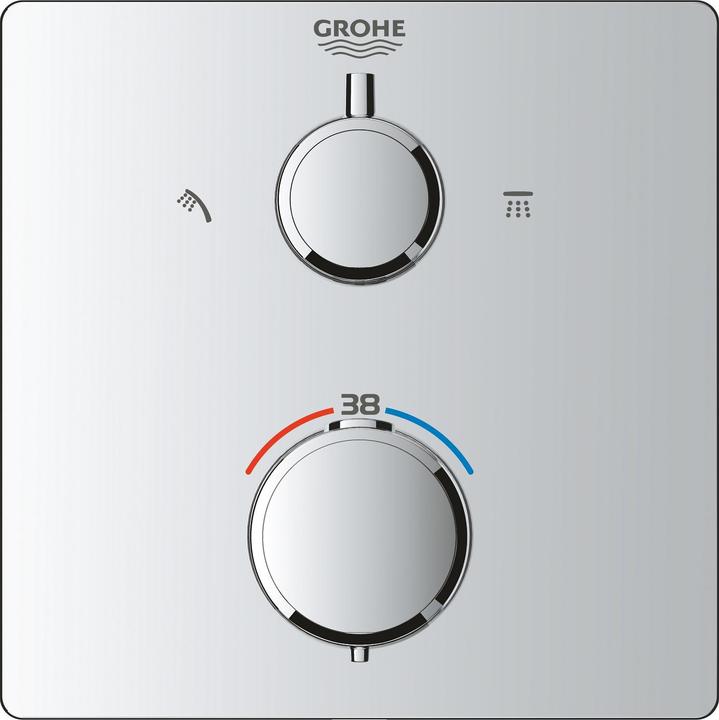 Produktbild Grohe Precision Thermostat Unterputz Duschsystem mit Vitalio Rain Mono 310 Cube (1 Strahlart) und Vitalio
