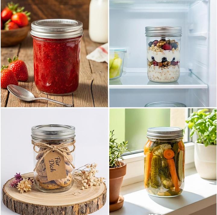 Actual product image Relaxdays 8-piece jam jar set (8 pcs., 0.50 l)