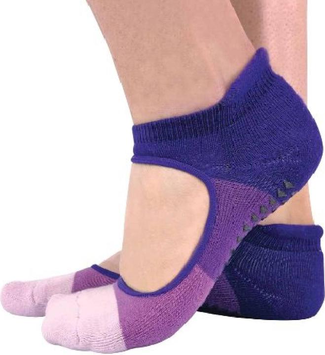 Produktbild Sock Snob 2er Pack Baumwolle Yoga Socken Füsslinge Unsichtbare mit Antirutsch ABS (37 - 42)