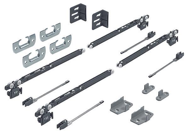 Actual product image Hettich SysLine S sliding door fittings, Inslide/Mixslide
