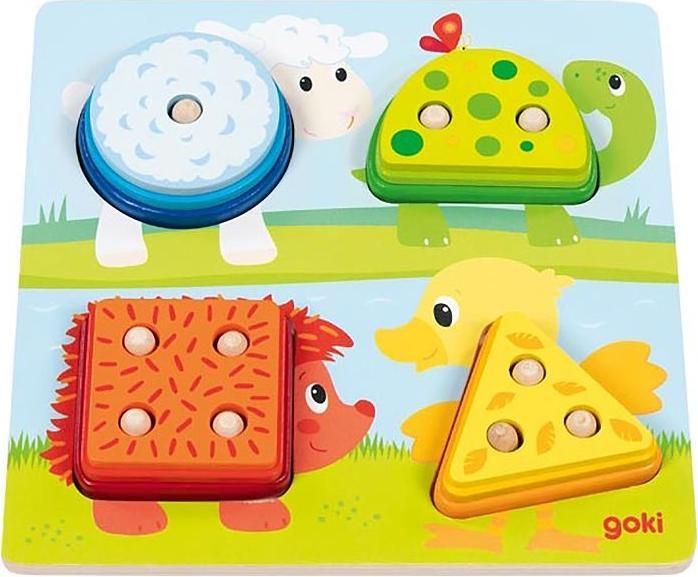 Actual product image Goki Animals Colour and Shape Sorting Board