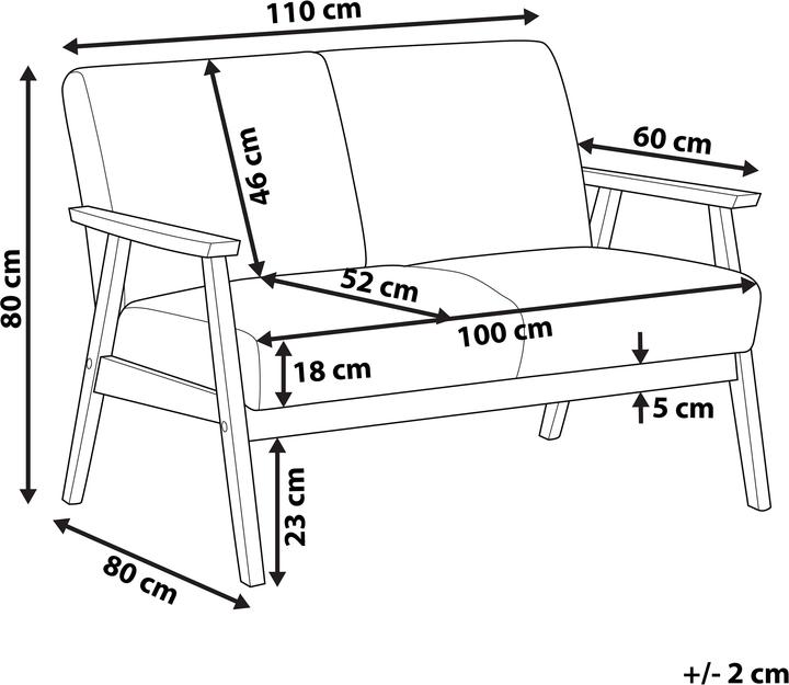 Produktbild Beliani Asnes (2-Sitzer)
