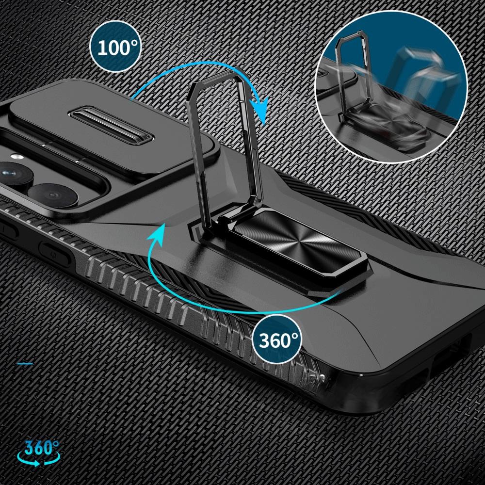 Thumbnail - Cover-Discount Galaxy A35 - Armor Case mit Kickstand (Samsung Galaxy A35), Smartphone Hülle, Schwarz