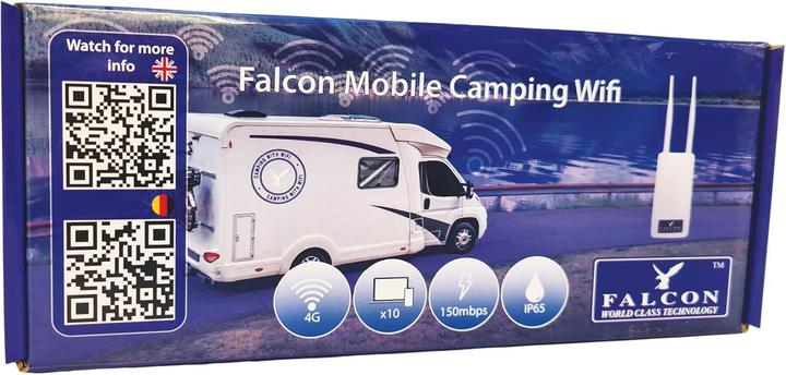 Actual product image Markenlos Falcon EVO 4G outdoor antenna 150 Mbits with integrated router 2.4 GHz, 5-dBi, IP6 (Other)