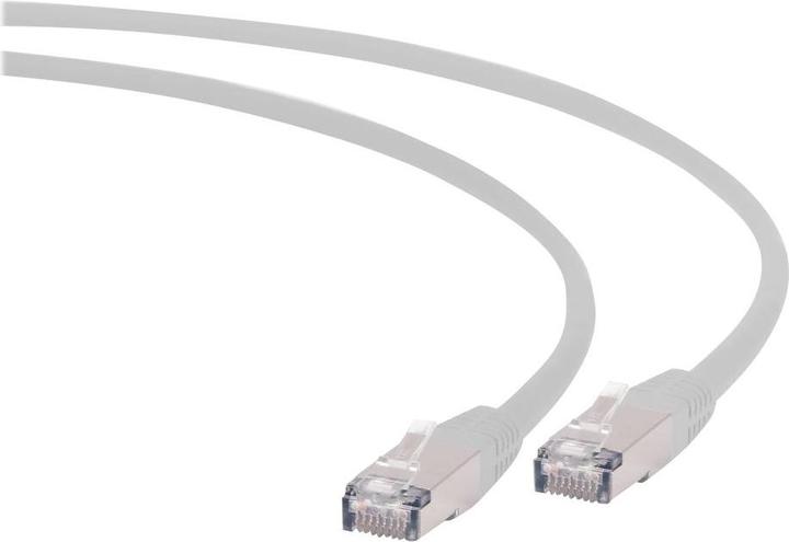 Actual product image Gembird * Patch cable RJ45 Cat.6A S / FTP LSHZ 1m grey (S/FTP, CAT6a, 1 m)