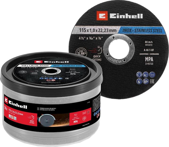 Image du produit Einhell Trennscheiben, 711526, 115x1,0 mm, 50 Stück