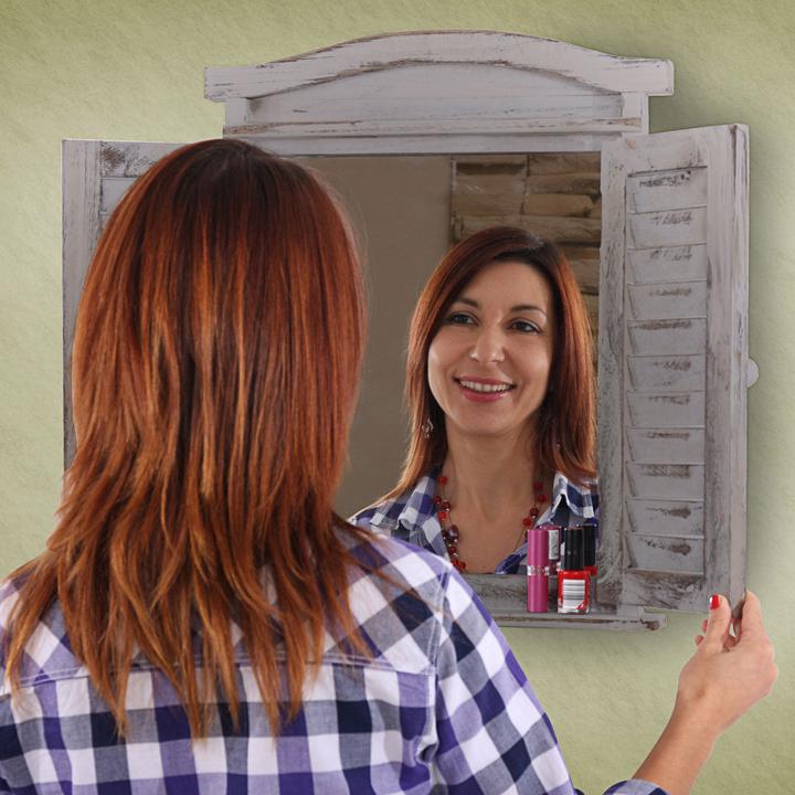 Actual product image Jamb Shabby mirror (42 x 5 x 53 cm)