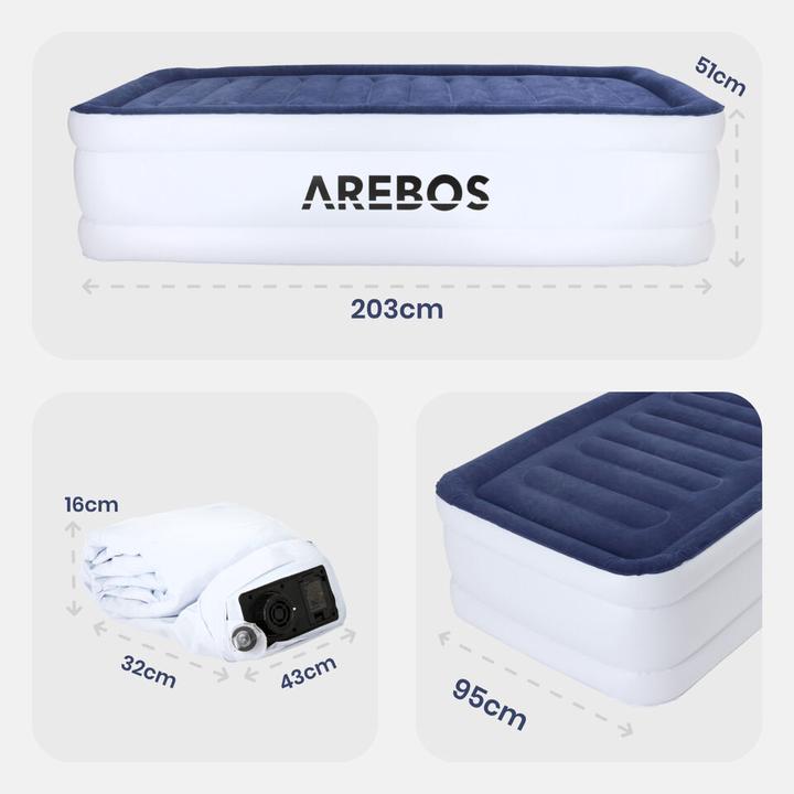 Image du produit Arebos Matelas gonflable (95 x 203 cm)