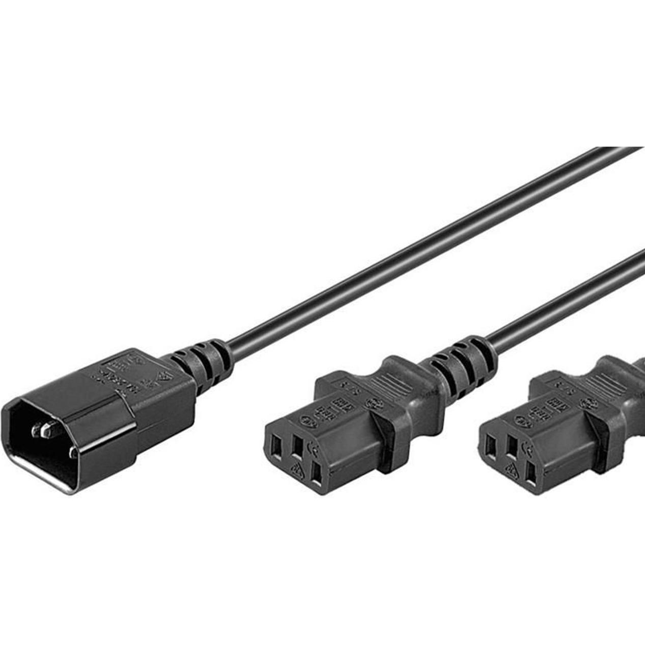 Thumbnail - MicroConnect, Verlängerungskabel, Spannungsversorgungs-Verlängerungskabel (1.20 m, C14)