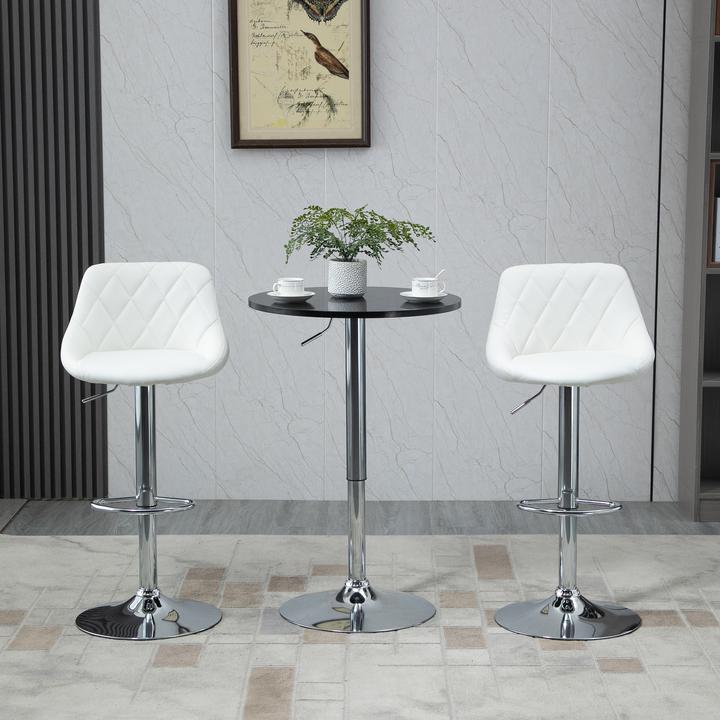 Image du produit Homcom Table de bar avec fonction de réglage en hauteur (Ø 61 x 90 cm)