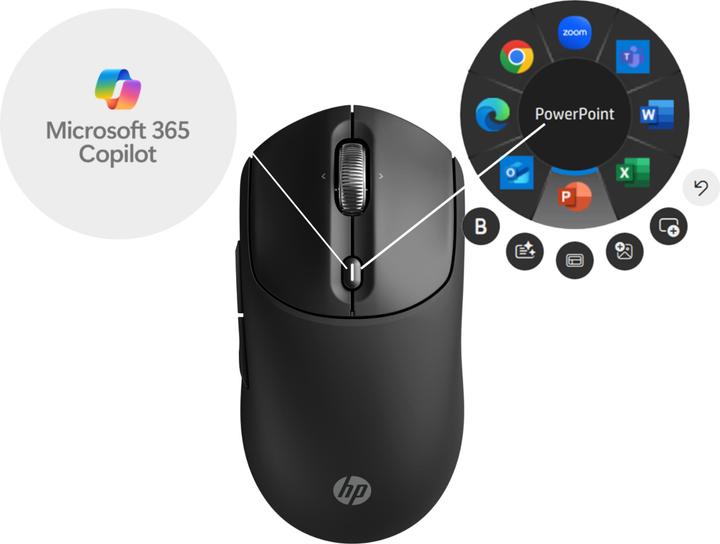 Actual product image HP 700 Rechargeable Wireless Mouse (P) (Wireless)