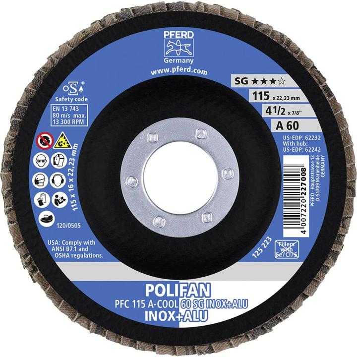 Actual product image Pferd POLIFAN serrated lock washer PFC ACOOL 60 SG INOX ALU (60)