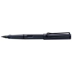 Lamy, Schreibstifte, safari Patronenfüller steel black M (mittel) (Schwarz, 1 x)