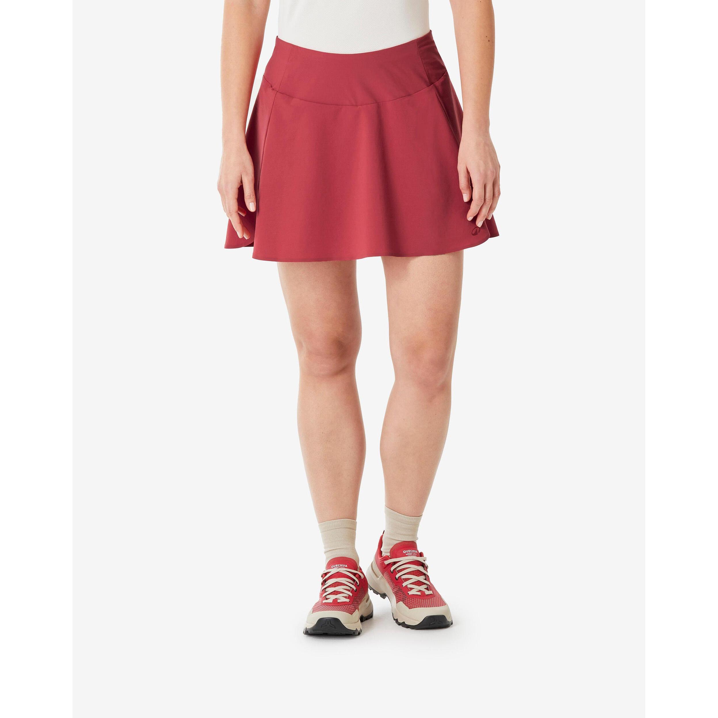 Quechua Jupe short de randonnée femme, MH500 rouge Galaxus