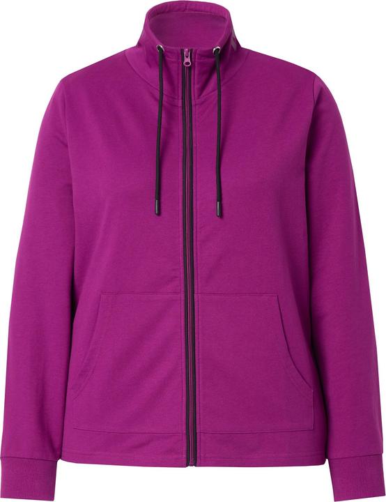 Produktbild Ulla Popken Sweatjacke, Stehkragen, Kängurutasche, hinten länger (46, 48)