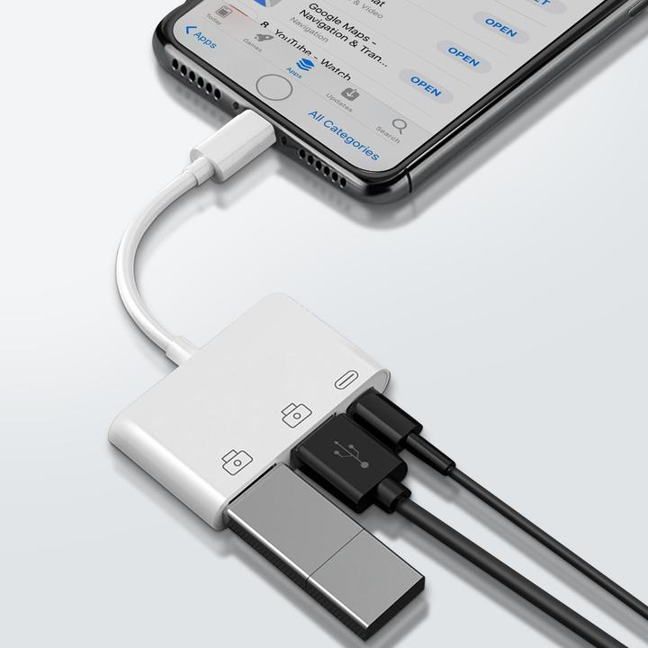 Produktbild Avizar 2x USB / iPhone Adapter (Lightning, USB)