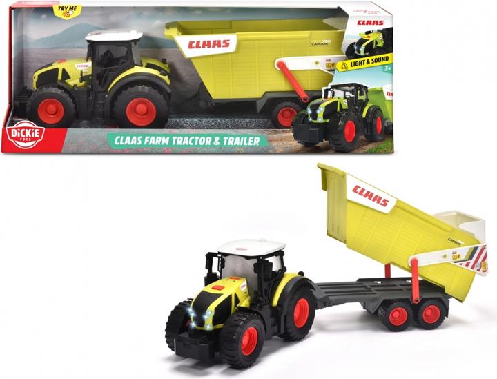 Produktbild Dickie DUPLIKAT Claas Traktor mit Kippanhänger