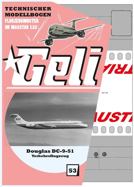 Geli douglas dc-9 # 53 kartonnen model