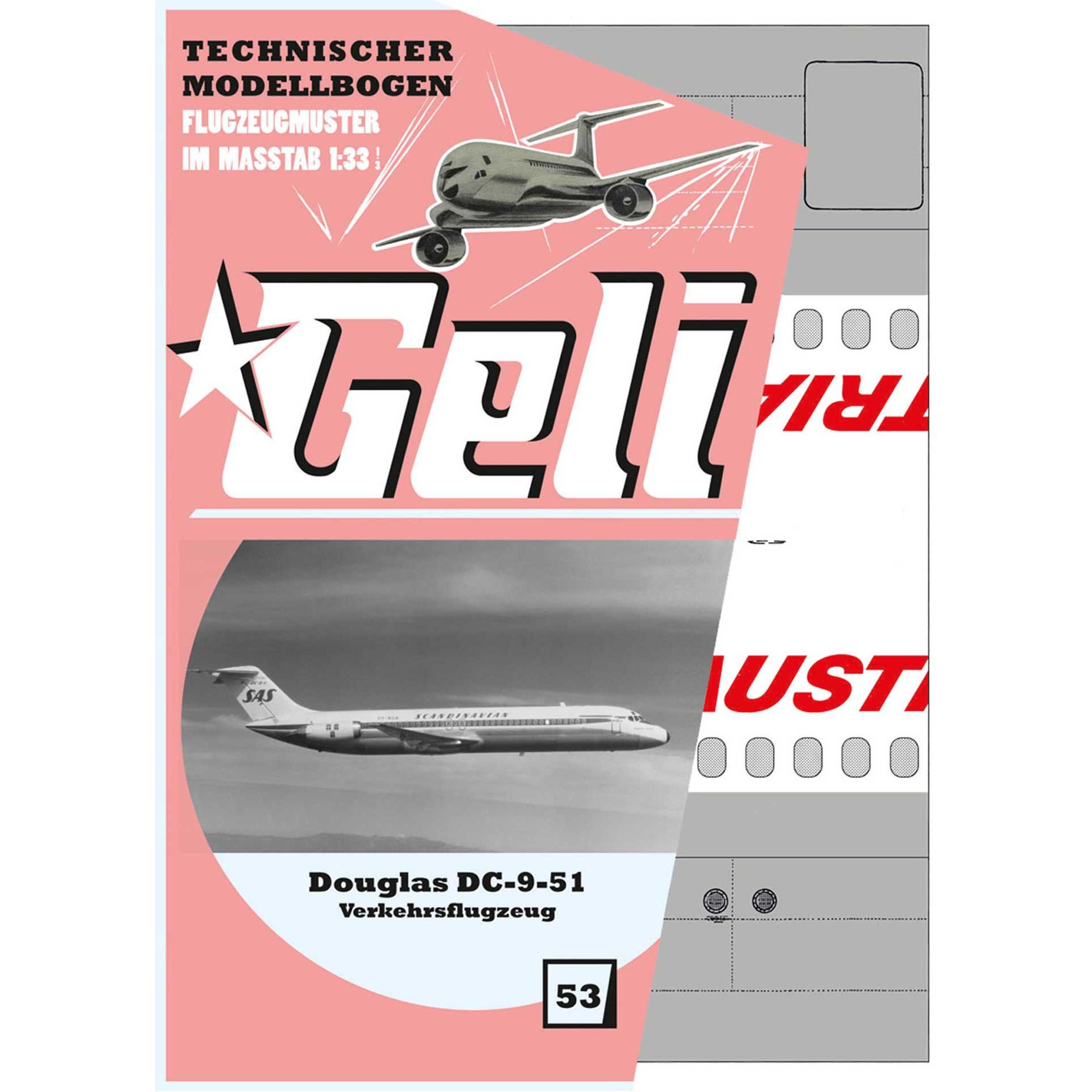 Geli douglas dc-9 # 53 kartonmodell