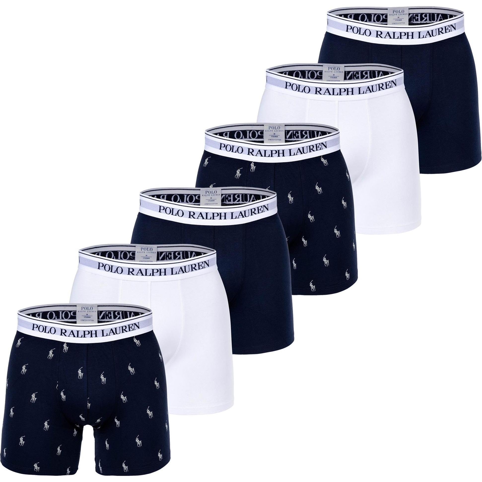 Ralph Lauren, Herren, Unterhosen, Boxer Brief - 3 Pack, Mehrfarbig, (XXL, 6er Pack)