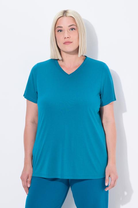 Produktbild Ulla Popken Funktionsshirt, antibakteriell, V-Ausschnitt, Halbarm (46, 48)