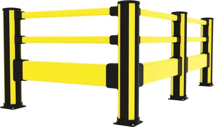 Immagine prodotto kaiserkraft Dissuasore angolare per barriera pedonale, altezza 1160 mm, 6 attacchi, forma a