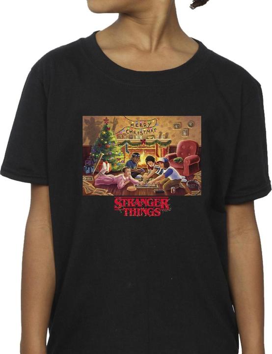 Produktbild Netflix Stranger Things Christmas Gathering TShirt Mädchen (128)