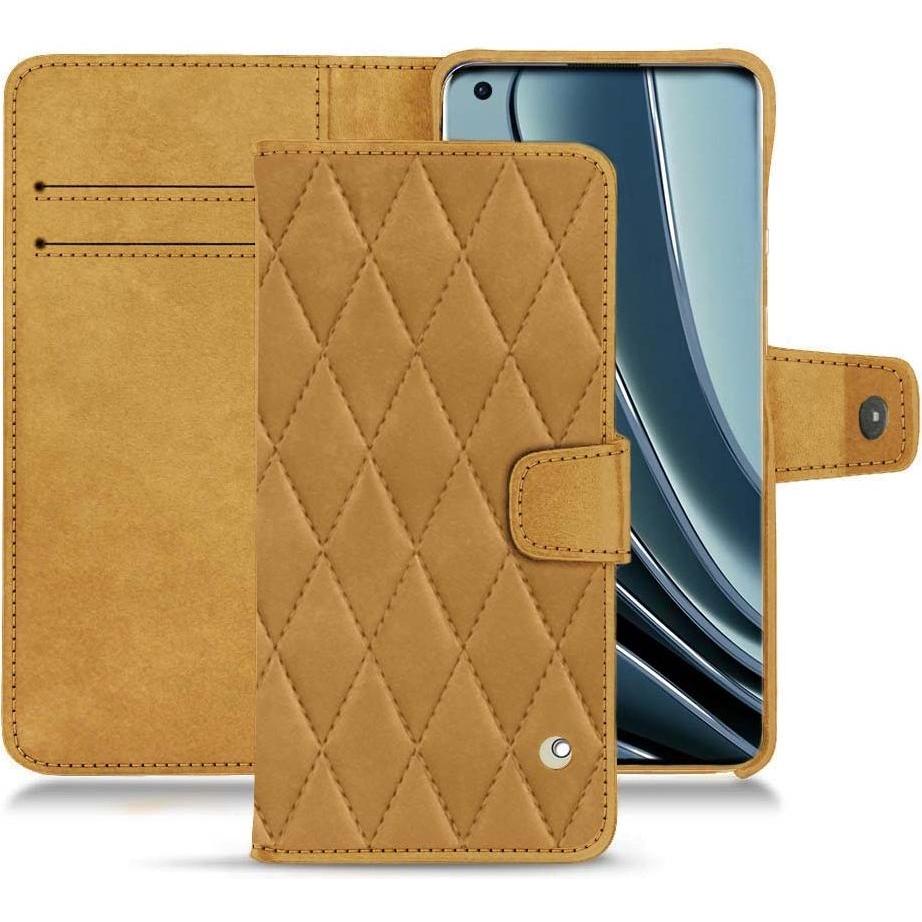 Noreve Lederschutzhülle Wallet (OnePlus 10 Pro), Smartphone Hülle, Braun