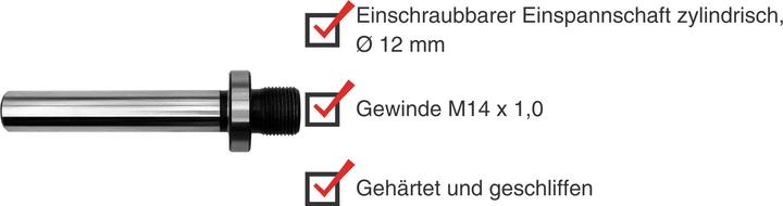 Produktbild Paulimot Einspannschaft für Bohr- / Ausdrehkopf, zylindrisch Ø 12 mm
