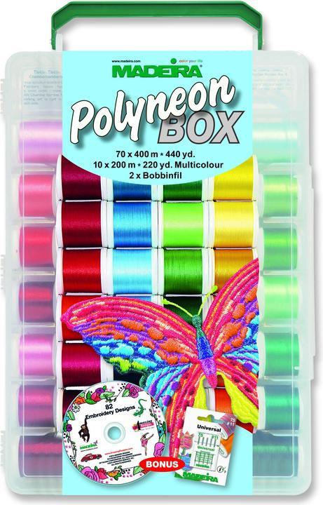 Image du produit Madeira Fil à broder Polyneon 40 valise (400 m)
