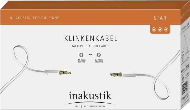 Actual product image Inakustik Star MP3 3.5mm stereo jack connection cable (3 m, 3.5mm jack (AUX))