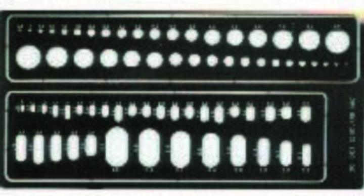 Actual product image Eduard Circles and ovals engraving template