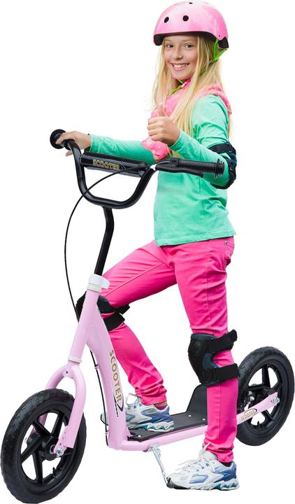 Actual product image Homcom Children's scooter anti-slip tread, metal bike stand for parking