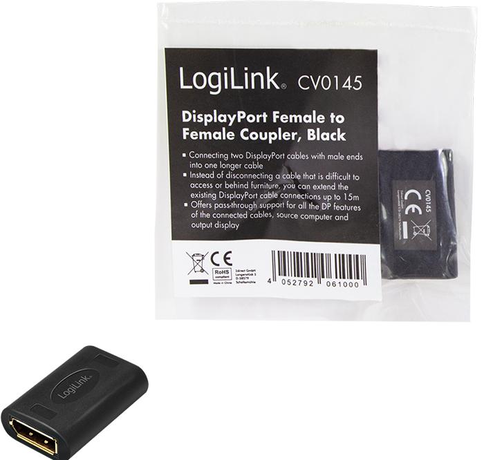 Produktbild LogiLink DisplayPort Adapter, DP Kupplung (4.08 cm)