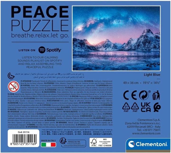 Productafbeelding Clementoni Puzzel Lichtblauw g (500 onderdelen)