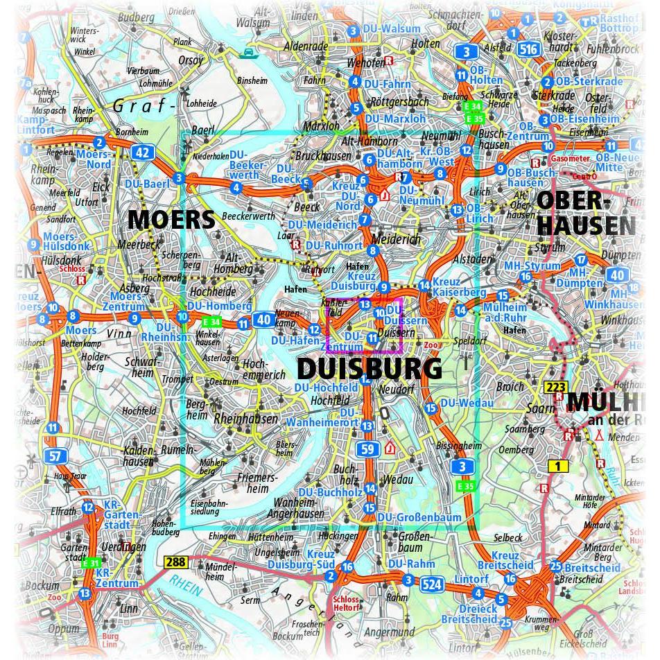 Thumbnail - PublicPress Stadtplan Duisburg(1258), Landkarte