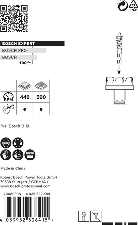 Produktbild Bosch Professional Zubehör EXPERT Sheet Metal Lochsäge 27 x 5 mm (27 mm)