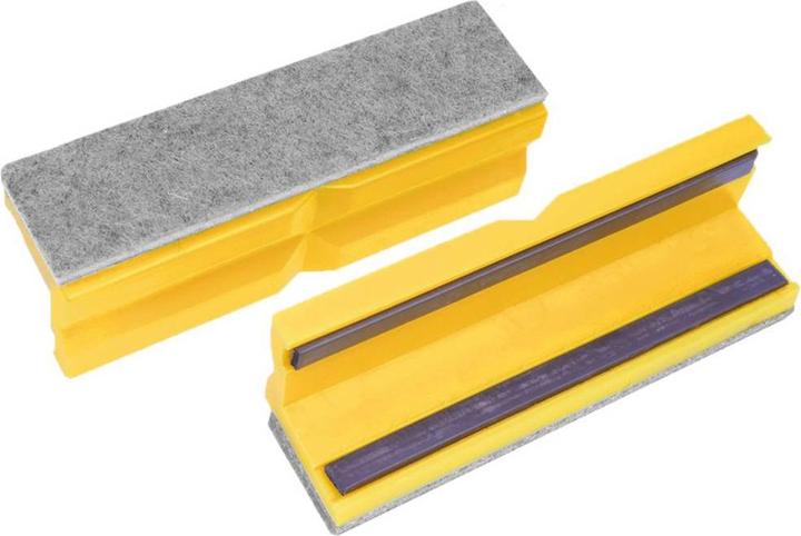 Bernstein Protection jaws felt/plastic 125mm yellow, with magnetic bar (pair)