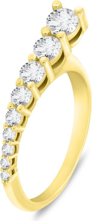 Immagine prodotto Brilio Argento - Elegante anello placcato oro con zirconi RI119Y - Circuito: 54 mm (54)